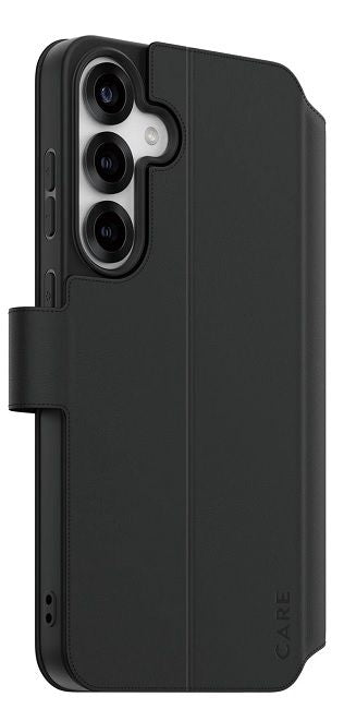 CARE by PanzerGlass Feature Wallet Kickstand Case for Samsung Galaxy S25 - Black