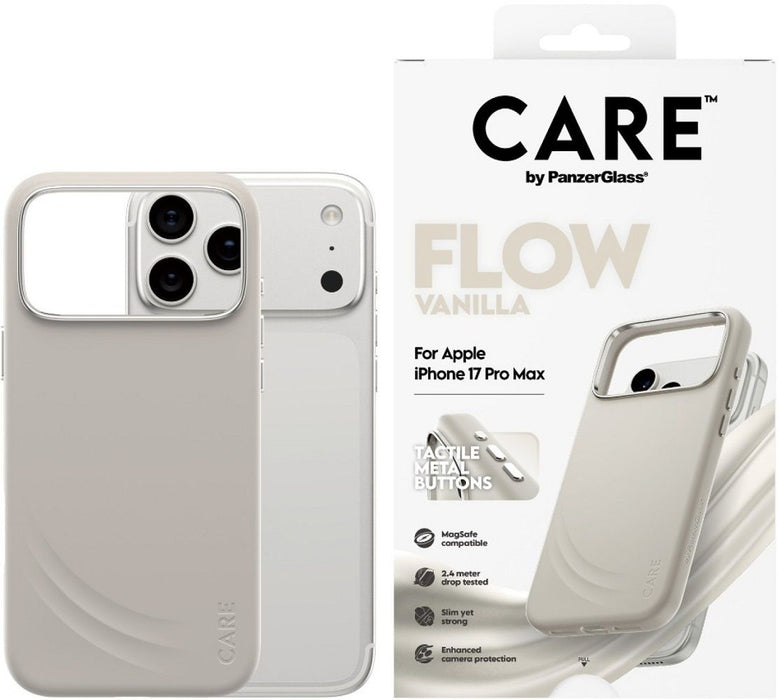 CARE by PanzerGlass FLOW MagSafe Case for iPhone 17 Pro Max - Beige