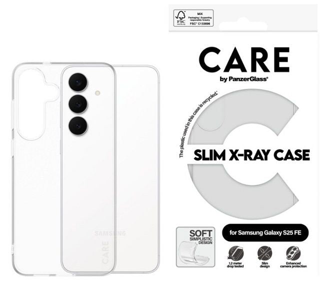 CARE by PanzerGlass Fashion X-Ray Case for Samsung Galaxy S25 FE - Transparent