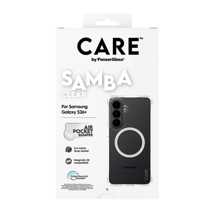CARE by PanzerGlass Samba Transparent Qi Case for Samsung Galaxy S26+ - Transparent