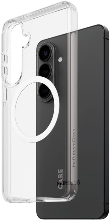 CARE by PanzerGlass Urban Explorer Transparent Case w. White Qi for Samsung Galaxy S26+ - transparent