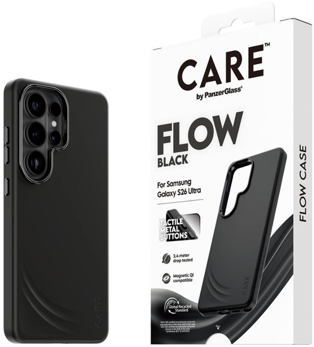 CARE by PanzerGlass Flow Black Qi case for Samsung Galaxy S26 Ultra - black