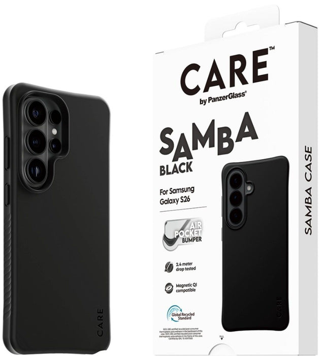 CARE by PanzerGlass Samba Black Qi Case for Samsung Galaxy S26 Ultra - Black