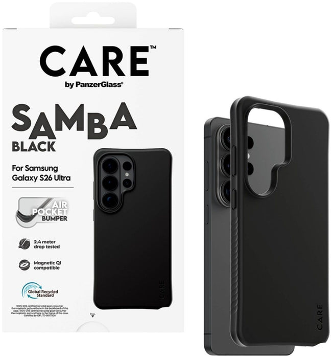 CARE by PanzerGlass Samba Black Qi Case for Samsung Galaxy S26 Ultra - Black