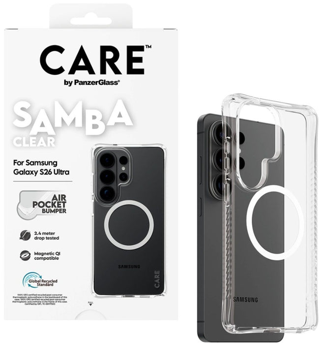 CARE by PanzerGlass Samba Transparent Qi Case for Samsung Galaxy S26 Ultra - Transparent