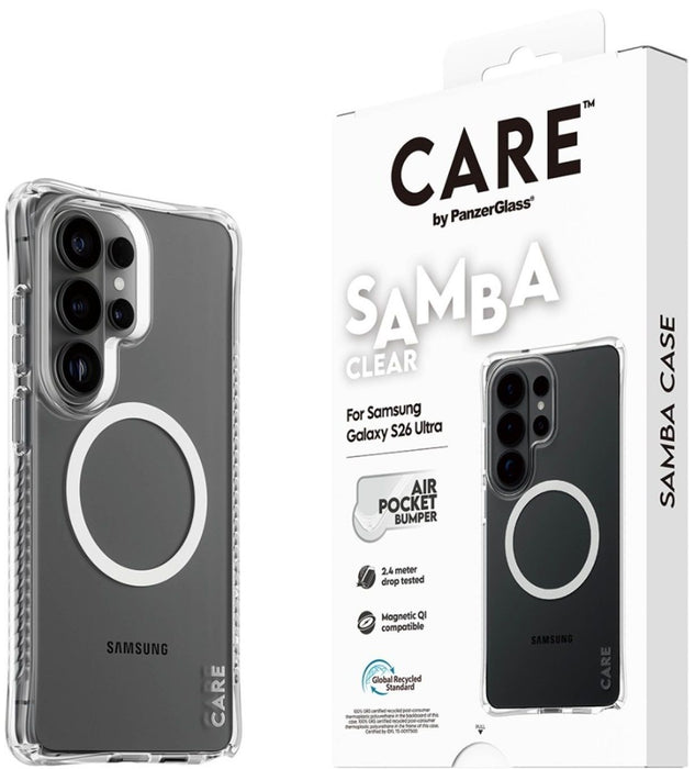 CARE by PanzerGlass Samba Transparent Qi Case for Samsung Galaxy S26 Ultra - Transparent