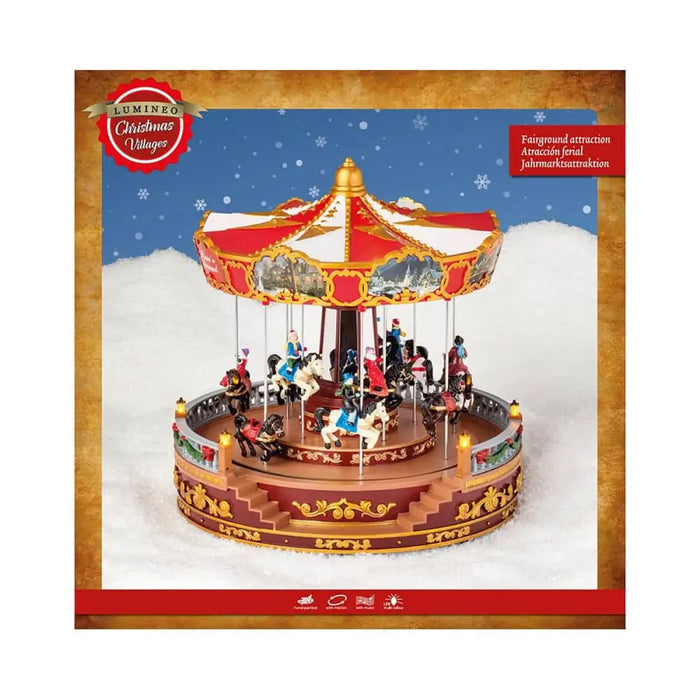 Carousel with Horses Lumineo 31 x 31 x 28 cm - Декорация и Осветление<<<Дом Градина<<<BigBuy&&&Коледни