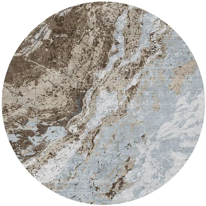CARPET EVEREST BLUE-BROWN Φ80 CM - Килими<<<Килими<<<Мебели и интериор<<<Praktiker&&&Килими<<<Килими<<<Подови и стенни