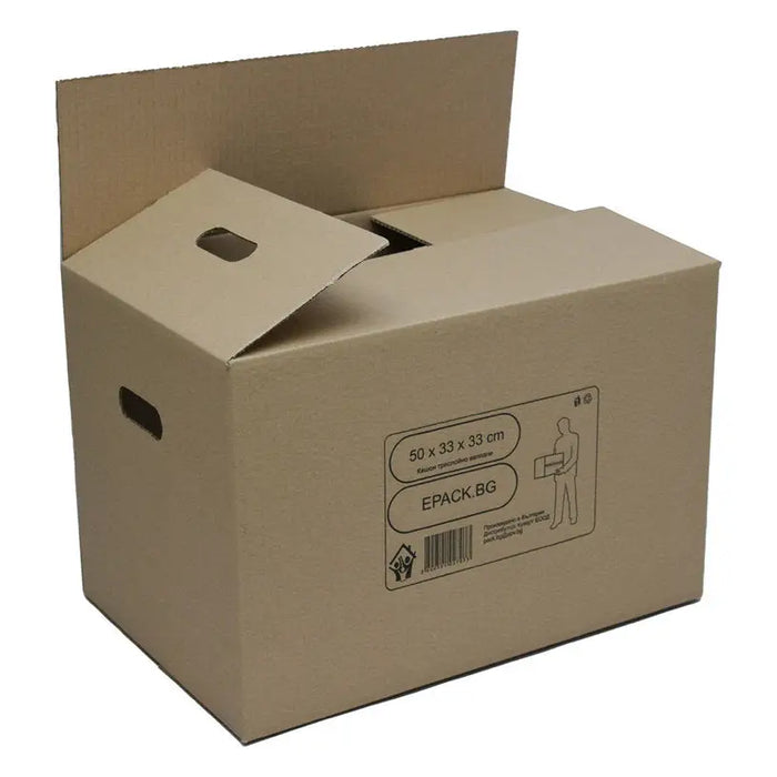 CARTONS FOR MOVEMENT CORRUGATED CARDBOARD WITH HANDLES 50X33X33 EPACK - Опаковане<<<Домашни потреби<<<Кухня<<<Praktiker