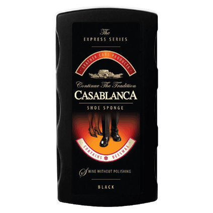 LARGE SHOE POLISHING SPONGE BLACK CASABLANCA