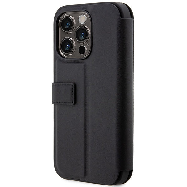 Case BMW BMBKP14X22RDPK iPhone 14 Pro Max 6.7’’ black/black bookcase Leather Textured&Stripe - Cell phone cases