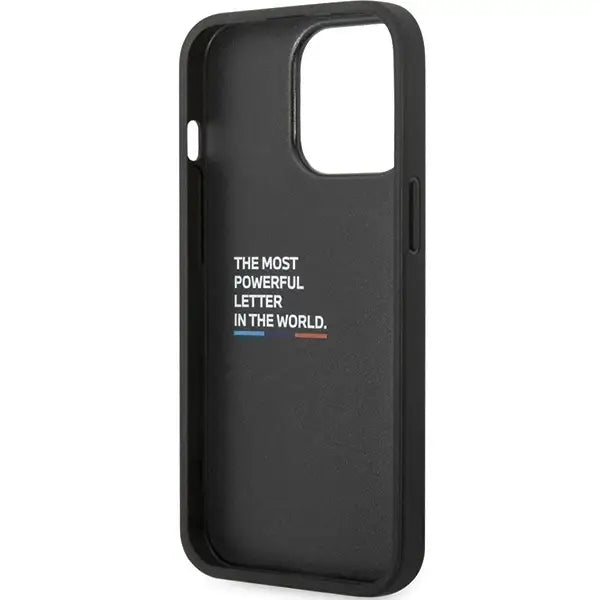 Case BMW BMHCP13L22NBCK iPhone 13 Pro / 13 6.1’’ black/black hardcase Leather Carbon - Cell phone cases