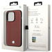 Case BMW BMHCP14L22RFGR iPhone 14 Pro 6.1’’ Burgundy/burgundy Leather Diamond Pattern - Cell phone cases