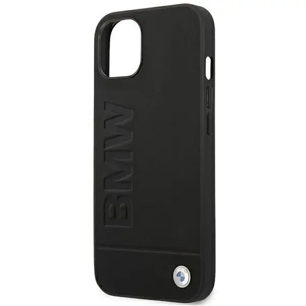 Case BMW BMHCP14MSLLBK iPhone 14 Plus 6.7 ’black / black Leather Stamp - Cell phone cases and covers<<<HurtelXML