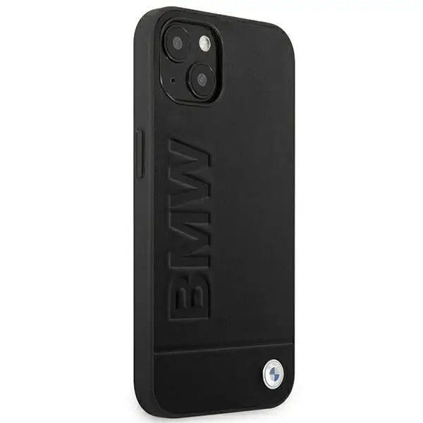 Case BMW BMHCP14MSLLBK iPhone 14 Plus 6.7 ’black / black Leather Stamp - Cell phone cases and covers<<<HurtelXML