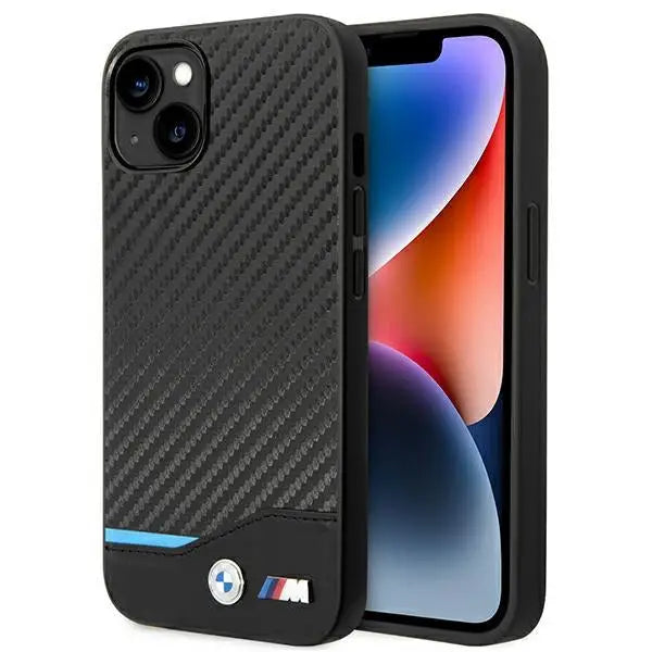 Case BMW BMHCP14S22NBCK iPhone 14 6.1 ’black / black Leather Carbon - Cell phone cases and covers<<<HurtelXML