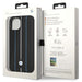 Case BMW BMHCP14S22RVSK iPhone 14 6.1’’ black/black hardcase Leather Stamp Blue Lines - Cell phone cases