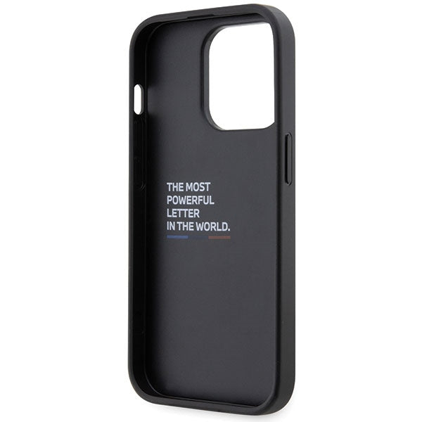 Case BMW BMHCP14X22GSLK iPhone 14 Pro Max 6.7’’ black/black hardcase Grip Hot Stamp - Cell phone cases