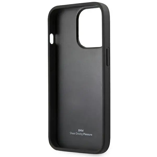Case BMW BMHCP14XSLLBK iPhone 14 Pro Max 6.7 ’black / black Leather Stamp - Cell phone cases and covers<<<HurtelXML