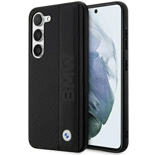 Case BMW BMHCS23M22RDPK S23+ S916 black/black hardcase Leather Textured & Stripe - Cell phone cases