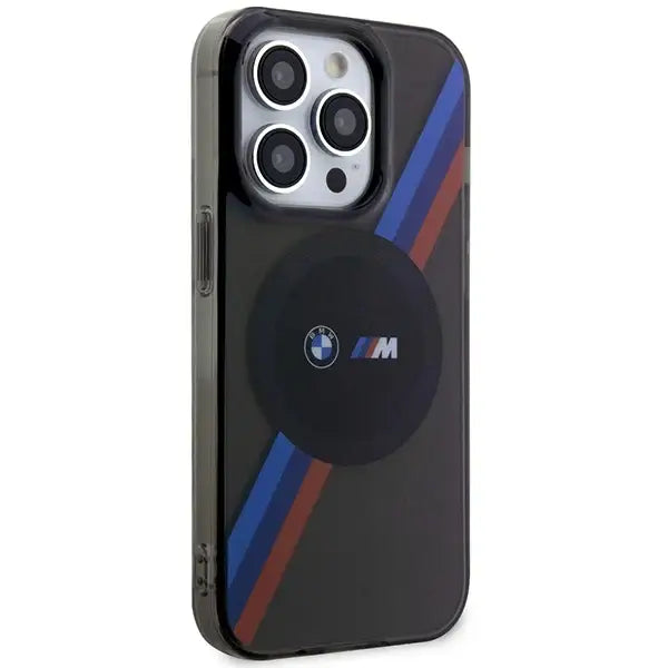 Case BMW BMHMP14LHDTK iPhone 14 Pro 6.1’’ grey/grey Tricolor Stripes MagSafe - Cell phone cases and covers<<<HurtelXML
