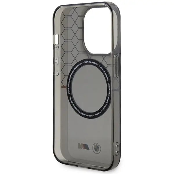 Case BMW BMHMP14LHGPK iPhone 14 Pro 6.1’’ Grey/Grey Pattern MagSafe - Cell phone cases and covers<<<HurtelXML