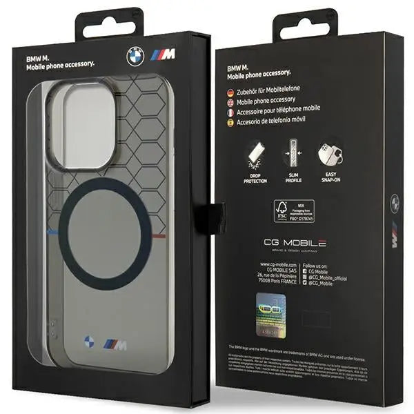 Case BMW BMHMP14LHGPK iPhone 14 Pro 6.1’’ Grey/Grey Pattern MagSafe - Cell phone cases and covers<<<HurtelXML