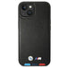Case BMW BMHMP14S22PTDK iPhone 14 6.1 ’black / black Leather Stamp Tricolor Magsafe - Cell phone cases
