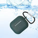 Case for AirPods 3 Silicone Soft Earphone Cover + Keychain Lobster Clasp Pendant Dark Blue (Case D) - Cell phone cases