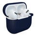 Case for AirPods 3 Silicone Soft Earphone Cover + Keychain Lobster Clasp Pendant Dark Blue (Case D) - Cell phone cases