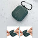 Case for AirPods 3 Silicone Soft Earphone Cover + Keychain Lobster Clasp Pendant Dark Blue (Case D) - Cell phone cases