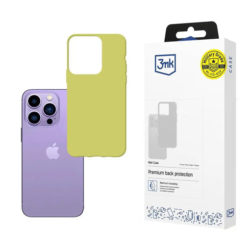 Case for iPhone 14 Pro Max from the 3mk Matt Case series - lime green - *Kategoria tymczasowa<<<HurtelXML