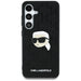 Case Karl Lagerfeld Leather Monogram Pin Logo Karl Head Samsung Galaxy S25 Plus black - Cell phone cases