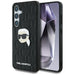 Case Karl Lagerfeld Leather Monogram Pin Logo Karl Head Samsung Galaxy S25 Plus black - Cell phone cases