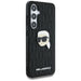 Case Karl Lagerfeld Leather Monogram Pin Logo Karl Head Samsung Galaxy S25 Plus black - Cell phone cases