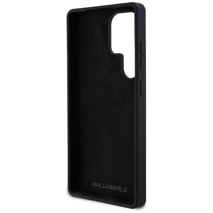 Case Karl Lagerfeld Silicone Metal Signature Logo Samsung Galaxy S25 Ultra black - Cell phone cases