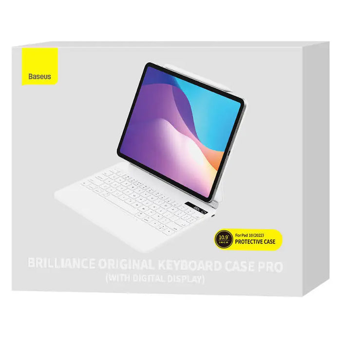 Case with keyboard for iPad Baseus Brilliance PRO 10 10.9’’ (white) - Protective cases for tablets<<<Cases<<<GSM