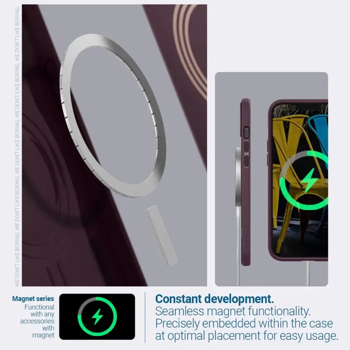 Caseology Parallax Mag case with MagSafe for iPhone 14 Plus - burgundy - Cell phone cases and covers<<<HurtelXML