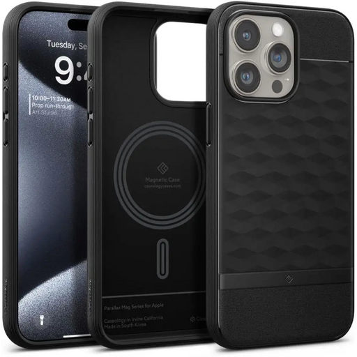 Caseology Parallax Mag Case with MagSafe for iPhone 15 Pro - Matte Black - Cell phone cases and covers<<<HurtelXML