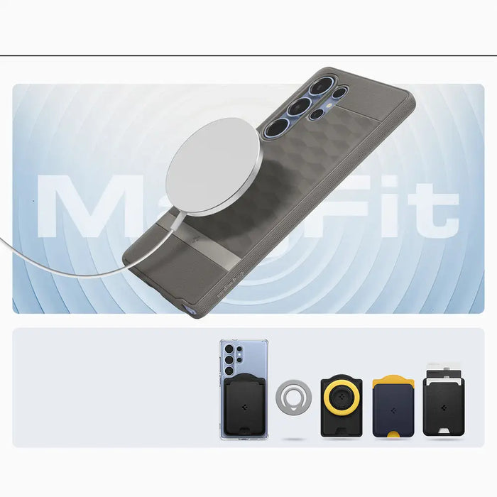 Caseology Parallax Mag MagSafe Case for Samsung Galaxy S25 Ultra - Gray - Cell phone cases and covers<<<HurtelXML
