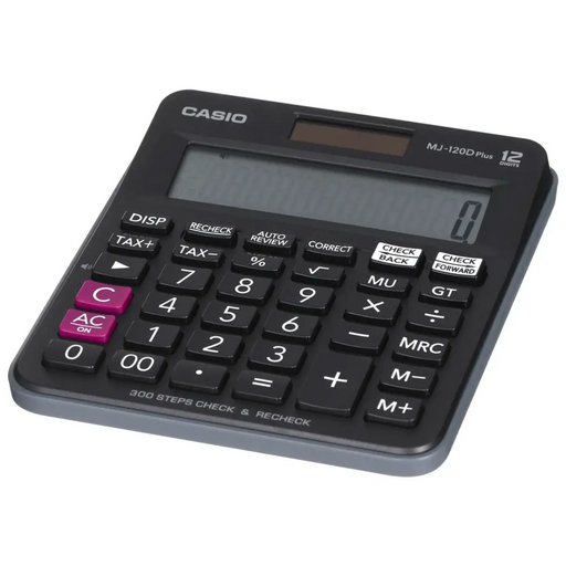 CASIO CALCULATOR OFFICE MJ-120D PLUS BLACK 12 DIGIT DISPLAY - CalculatorsARB-KLK<<<Office