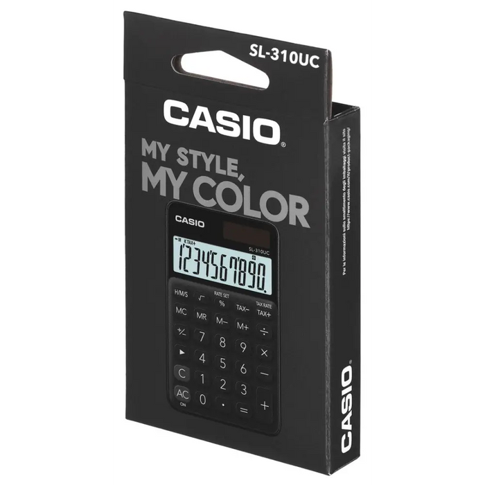 CASIO CALCULATOR POCKET SL-310UC-BK BLACK 10 DIGIT DISPLAY - CalculatorsARB-KLK<<<Office suppliesARB<<<ActionPL