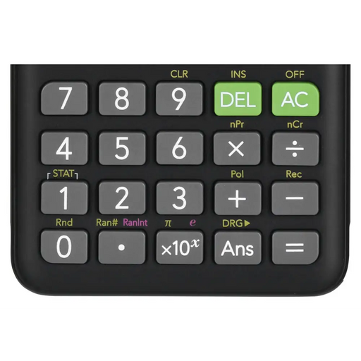 CASIO FX-82ESPLUS-2 CALCULATOR SCIENTIFIC 252 FUNCTIONS 77X162MM BLACK BOX - CalculatorsARB-KLK<<<Office