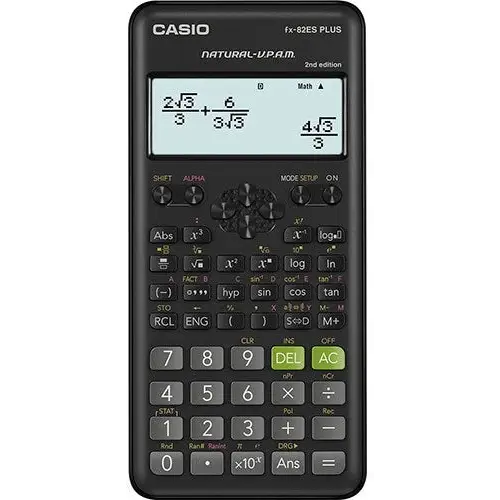 CASIO FX-82ESPLUS-2 CALCULATOR SCIENTIFIC 252 FUNCTIONS 77X162MM BLACK BOX - CalculatorsARB-KLK<<<Office