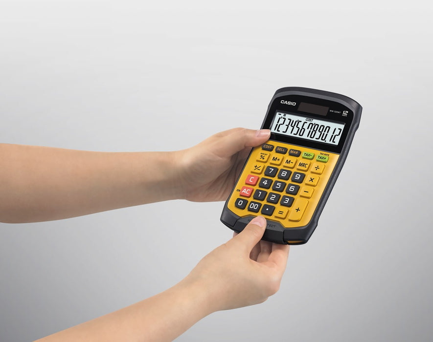 CASIO CALCULATOR OFFICE WATERPROOF WM-320MT-S, 12-digit display. Removable keyboard, 108.5x168.5, Waterproof and dirt-resistant level: IP54