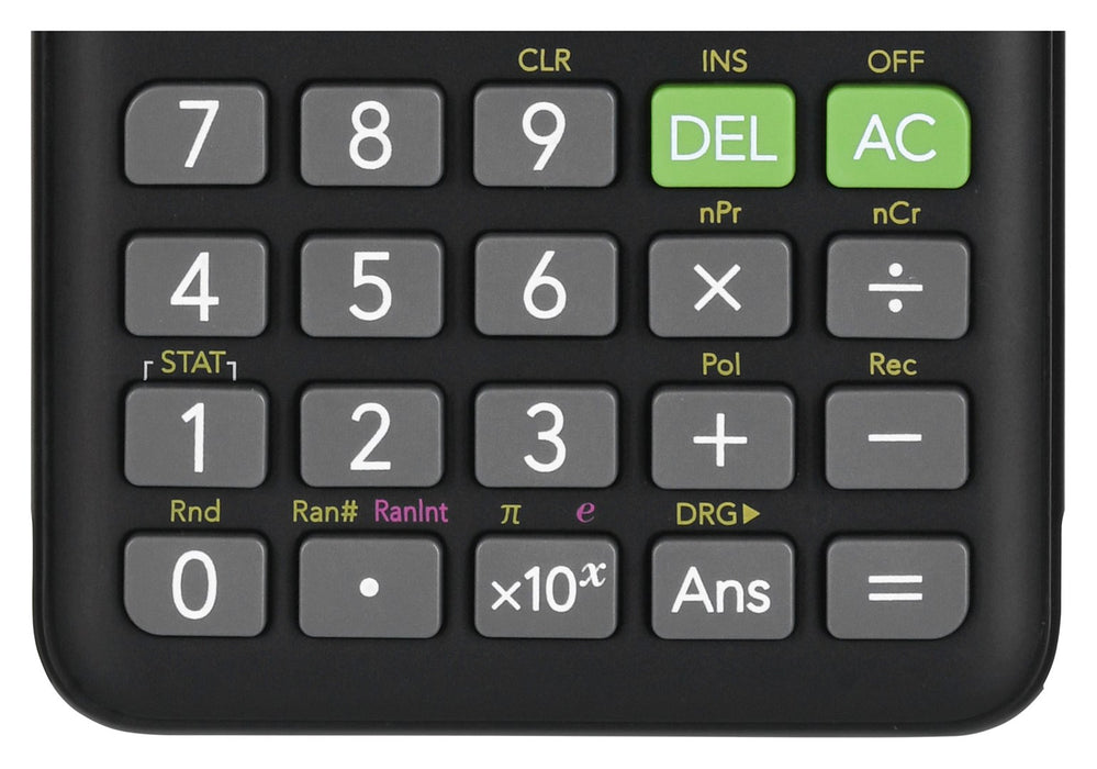CASIO FX-82ESPLUS-2 CALCULATOR SCIENTIFIC, 252 FUNCTIONS, 77X162MM, BLACK, BOX