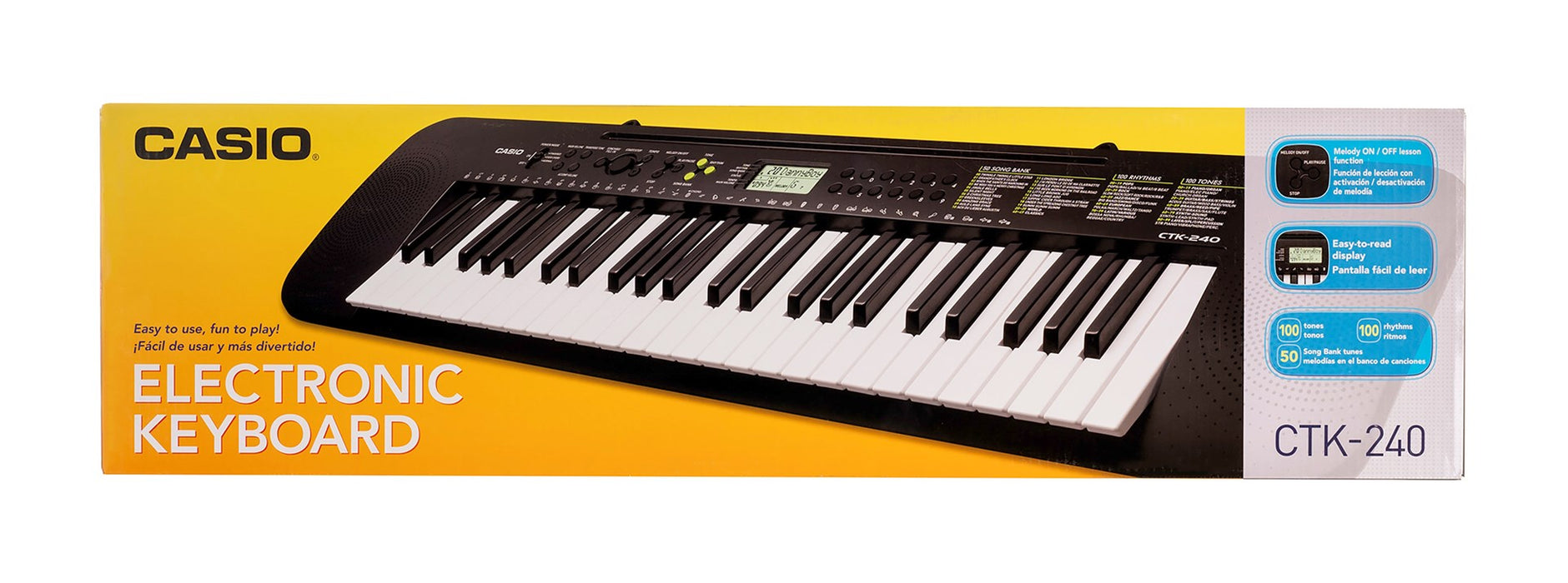 Casio CTK-240 MIDI keyboard 49 keys Black, White