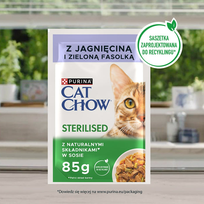 CAT CHOW STERILISED GiG Lamb Green Beans in sauce 85g - Wet foodDLK-KAM<<<For the catDLK<<<ActionPL