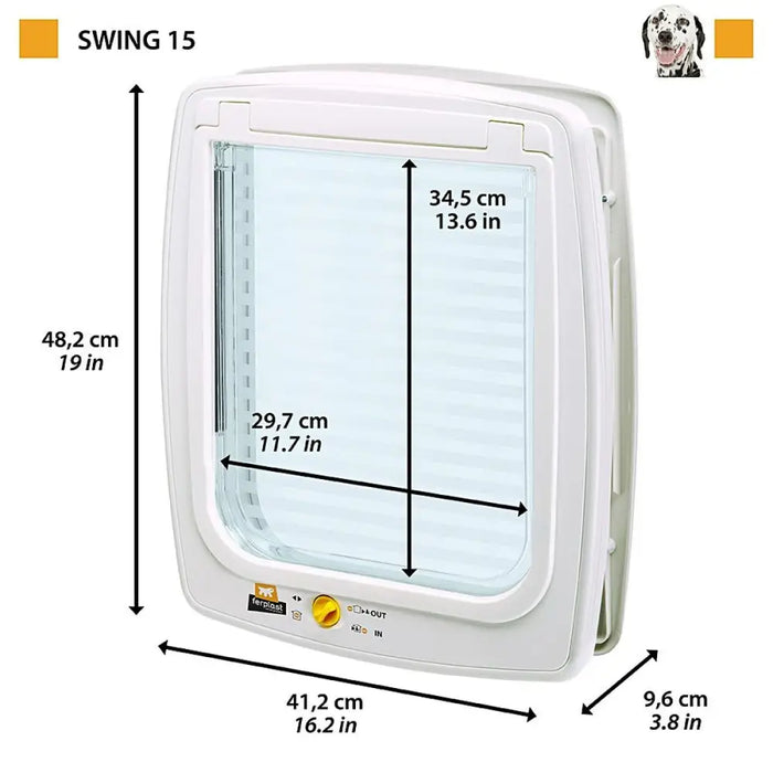Cat Flap Ferplast Swing 15 White Plastic - Къщички и легълца<<<Домашни Животни<<<Дом Градина<<<BigBuy&&&Universal cages