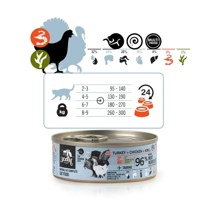 Cat food 3COTY Turkey 80 g - Хранене на домашни любимци<<<Домашни Животни<<<Дом Градина<<<BigBuy&&&Wet